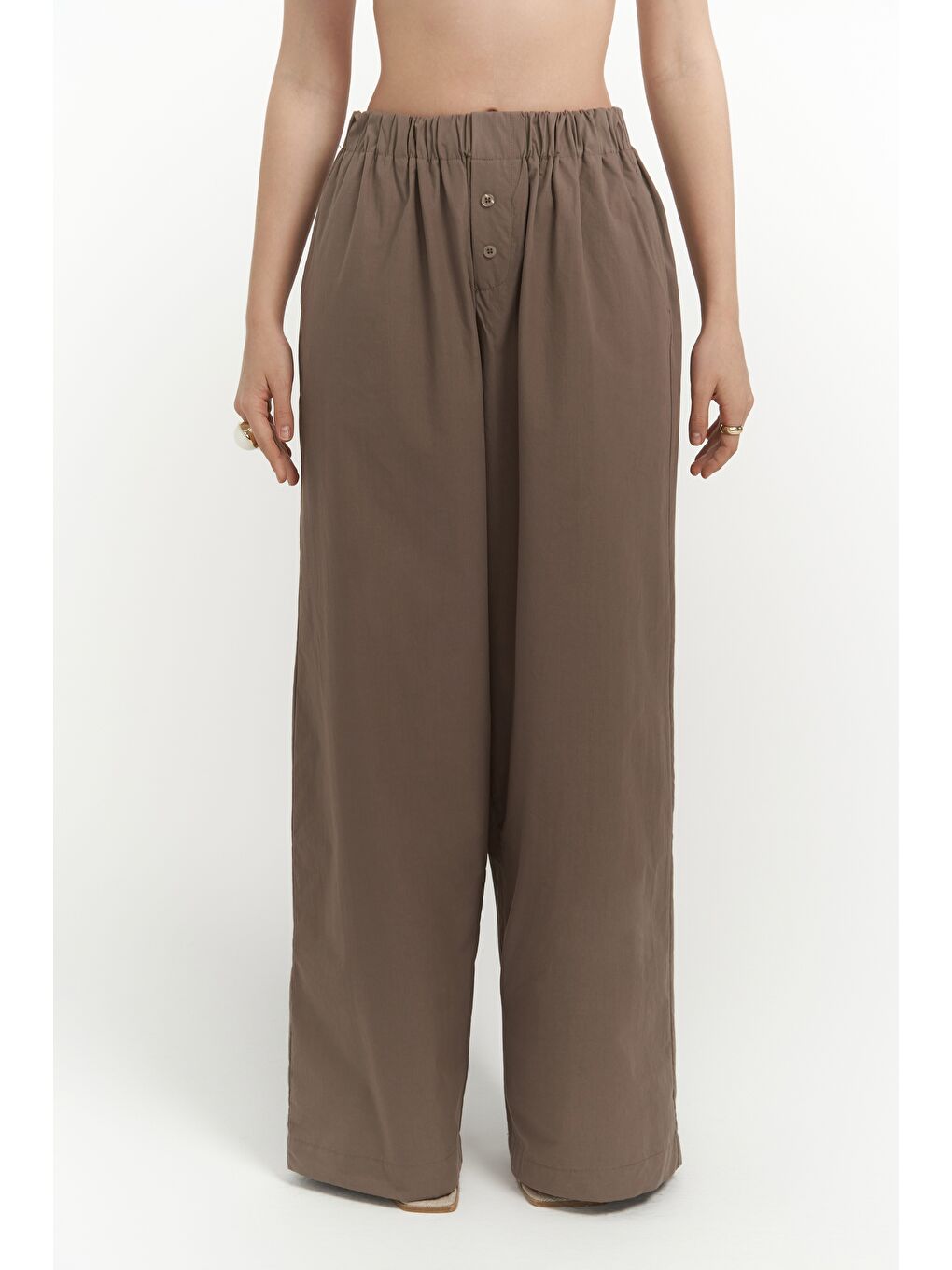 Kahverengi Mirabella Açık Kahve Gömlek Pantolon Takım-2