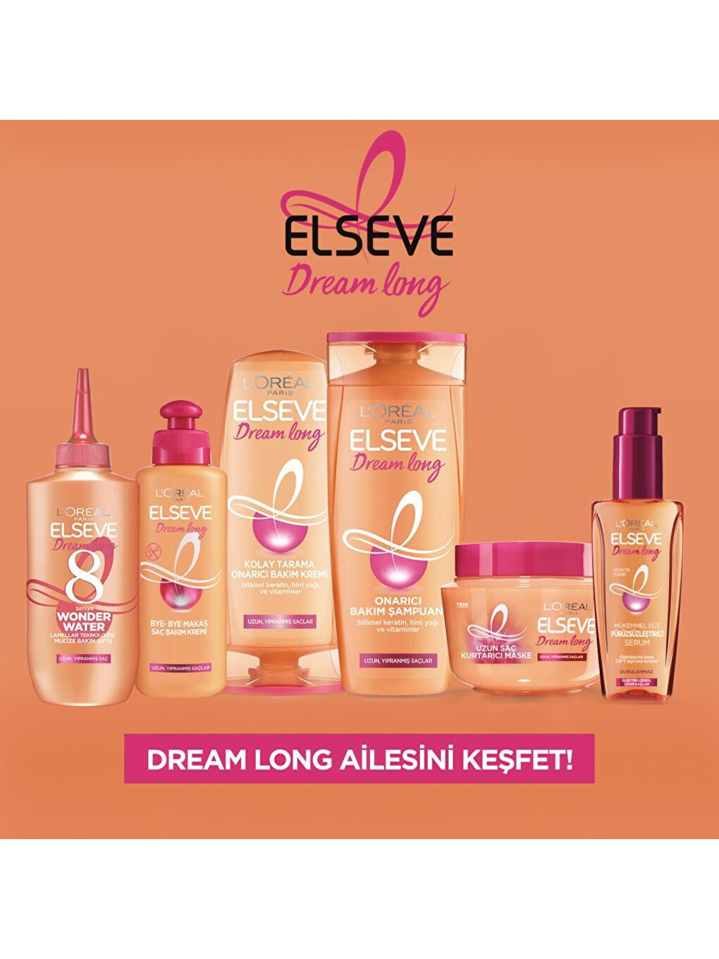 L'Oreal Paris Şeffaf Elseve Dream Long Kolay Tarama Saç Bakım Kremi 390 ml - 3