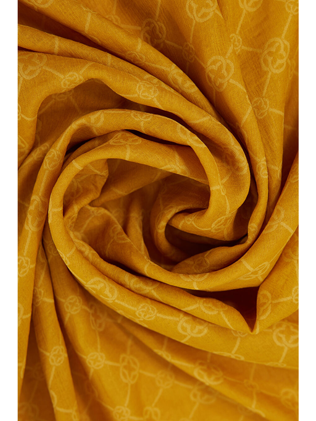 Sarı 75X190 Cm 1090100 Elegance Monogram Şal-4