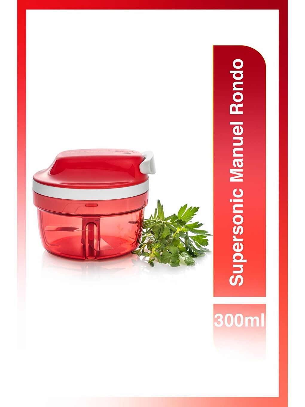 Tupperware Kırmızı Supersonic Manuel Rondo 300 ml