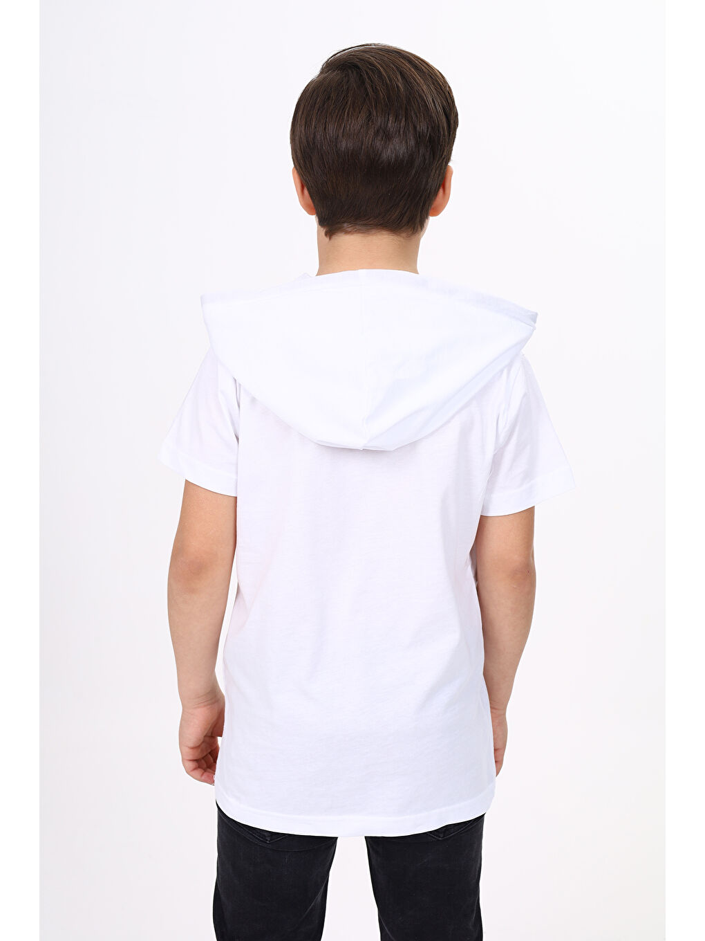 Beyaz Erkek Çocuk Baskılı Tişört-2