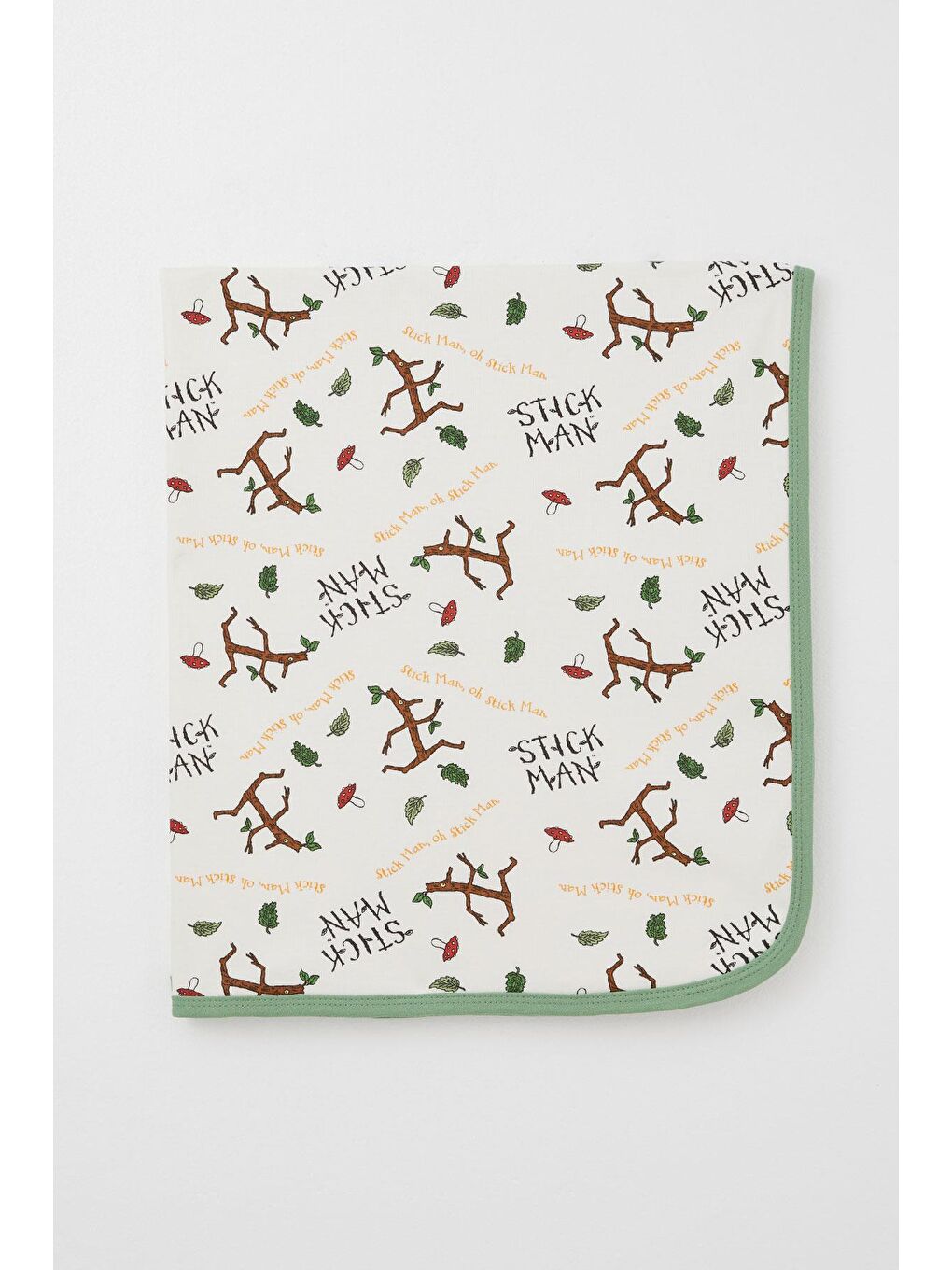 Yenidoğan Bebek Battaniyesi Ağaç Adam Desenli Ekru (75 X 85 Cm)-1