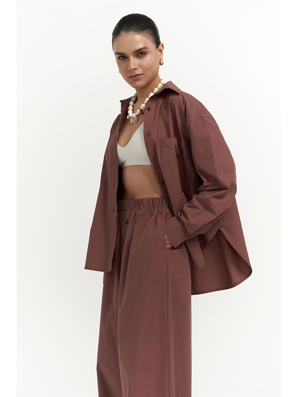 Mirabella Açık Bordo Gömlek Pantolon Takım-3