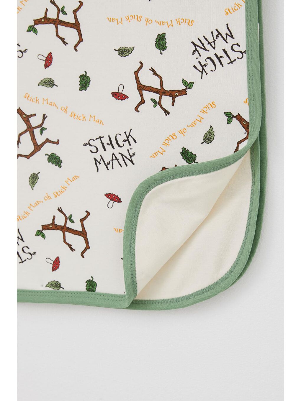 Yenidoğan Bebek Battaniyesi Ağaç Adam Desenli Ekru (75 X 85 Cm)-2