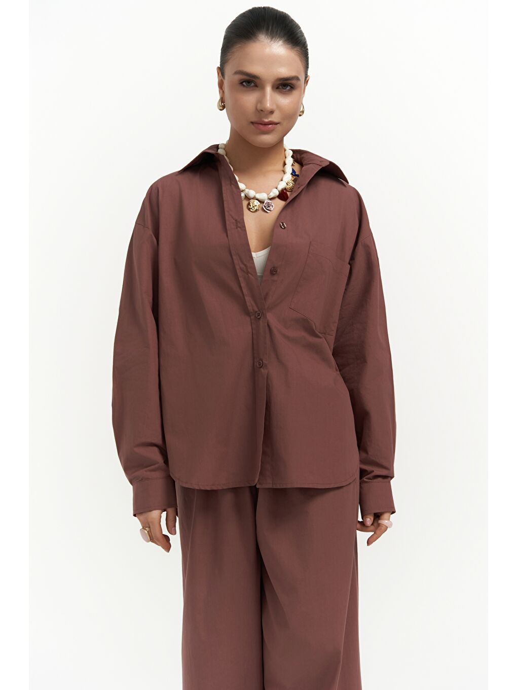 Mirabella Açık Bordo Gömlek Pantolon Takım-2