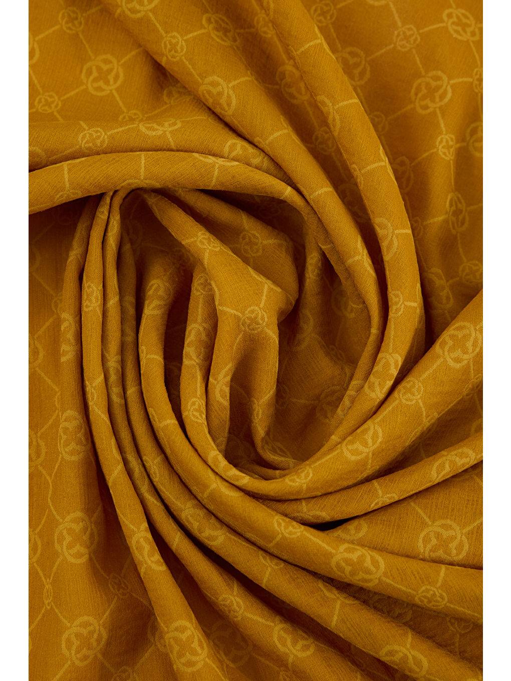 Sarı 100X100 1090500 Elegance Monogram Eşarp-2