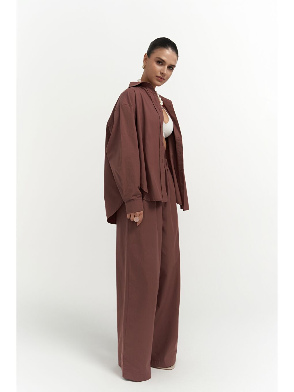Mirabella Açık Bordo Gömlek Pantolon Takım-4