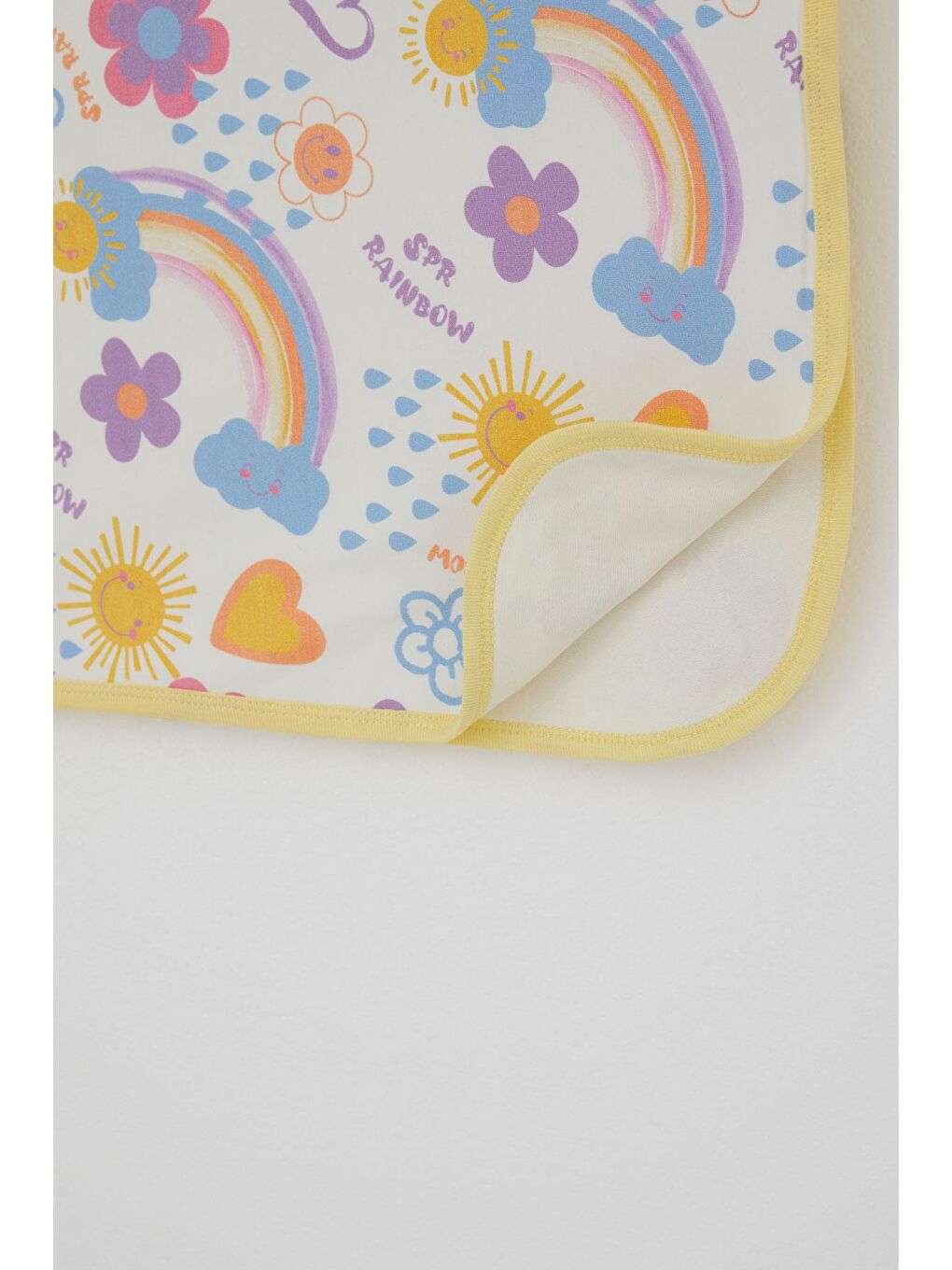 Yenidoğan Bebek Battaniyesi Çiçek Desenli & Güneşli Ekru (79 X 88 Cm)-2