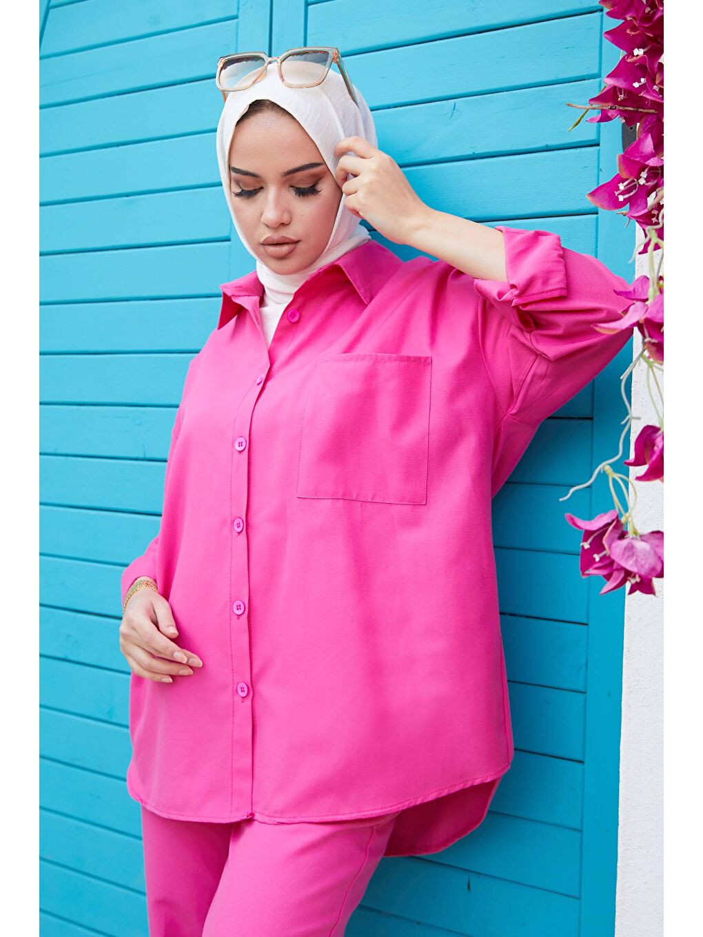 Fuşya Tunık Pantolon İkili Takım Fusya - 27086-1