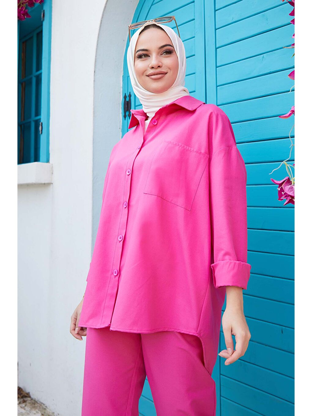 Fuşya Tunık Pantolon İkili Takım Fusya - 27086-3