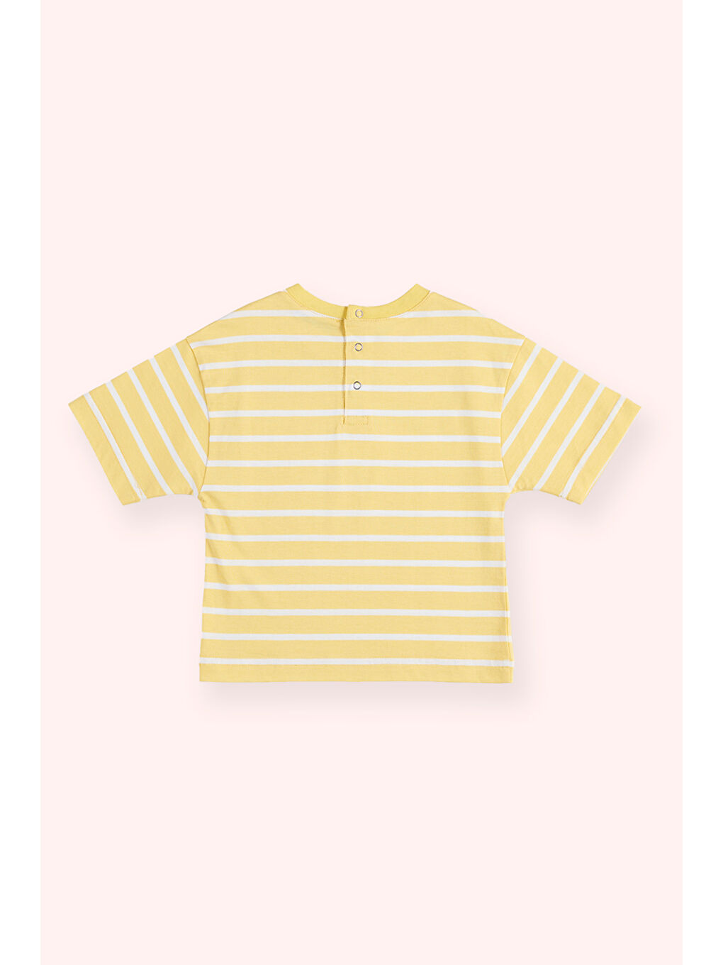 Erkek Bebek Çizgili Sarı Tişört-2