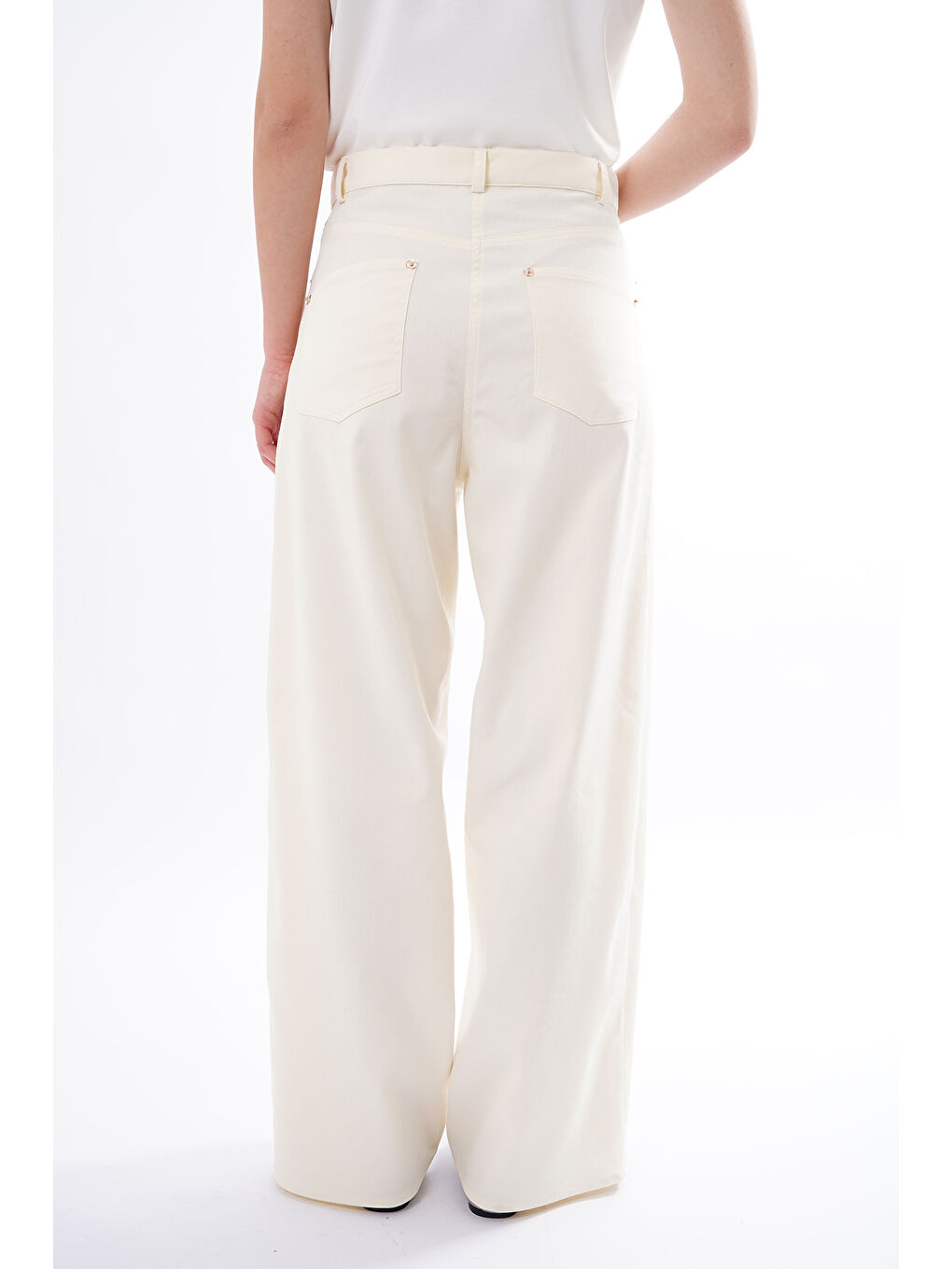 Bol Paça Denim Pantolon 350 Ekru-3