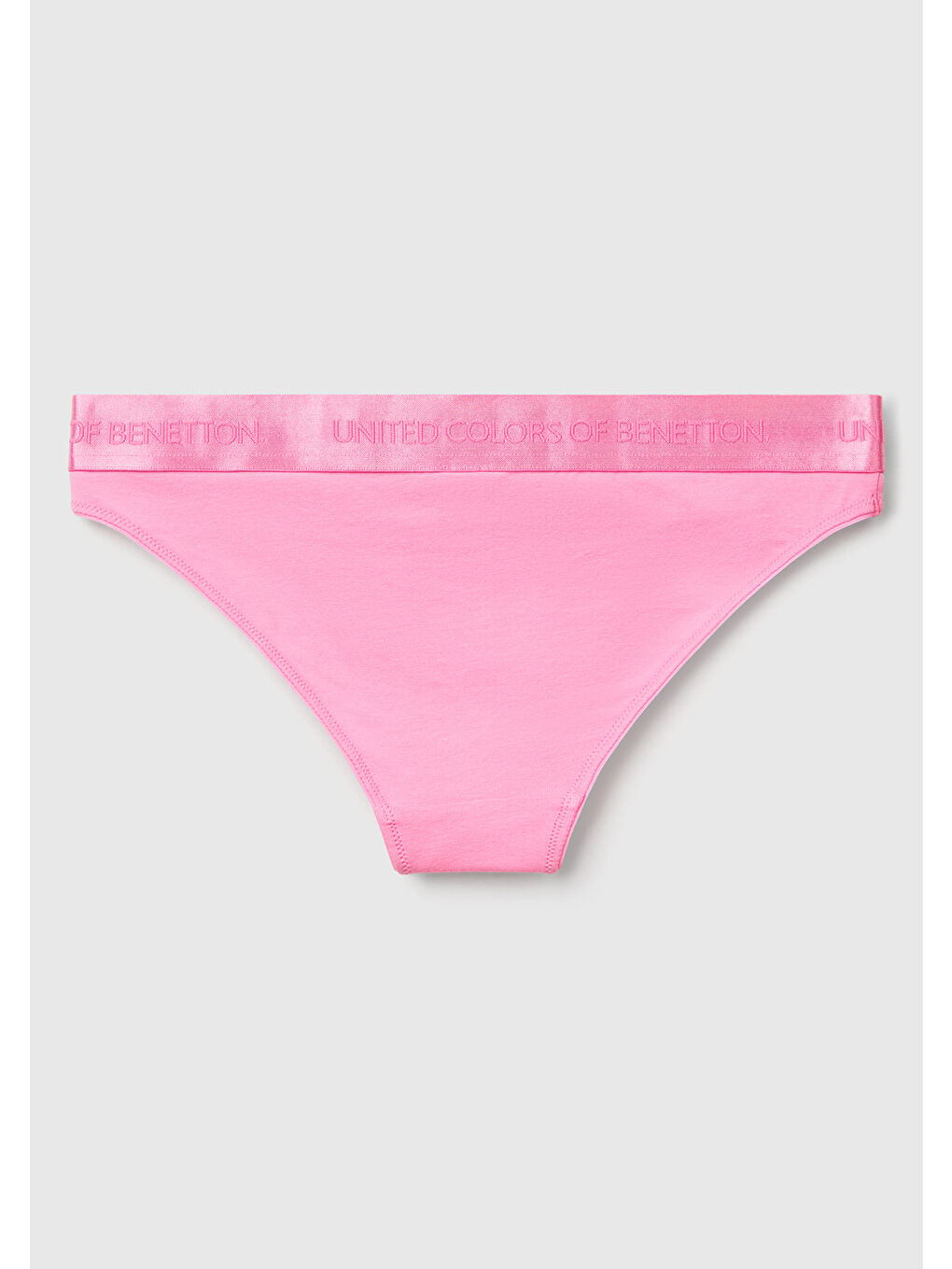 United Colors Of Benetton Kadın Pembe Pamuk Karışımlı Logo Bantlı Hipster Kesim Külot - 1