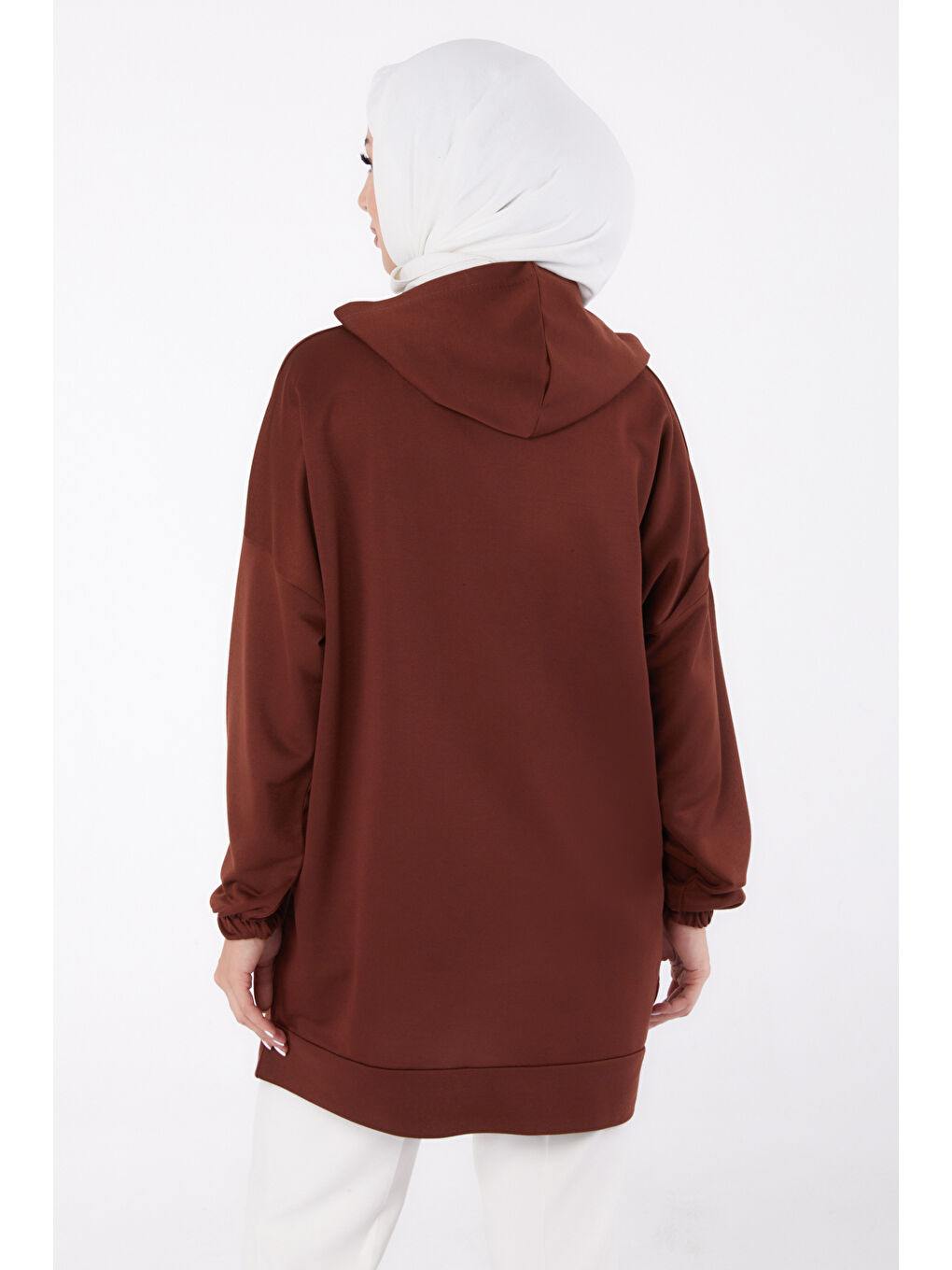 Kahverengi Baskılı Sweatshirt Kahve - 13330-4
