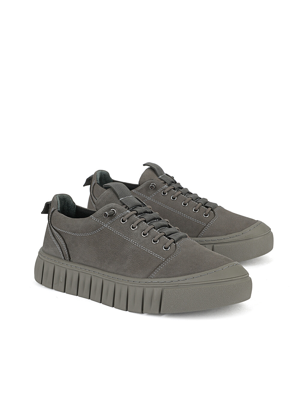 Erkek Hakiki Deri Sneaker 1631040zk2609 Gri-1
