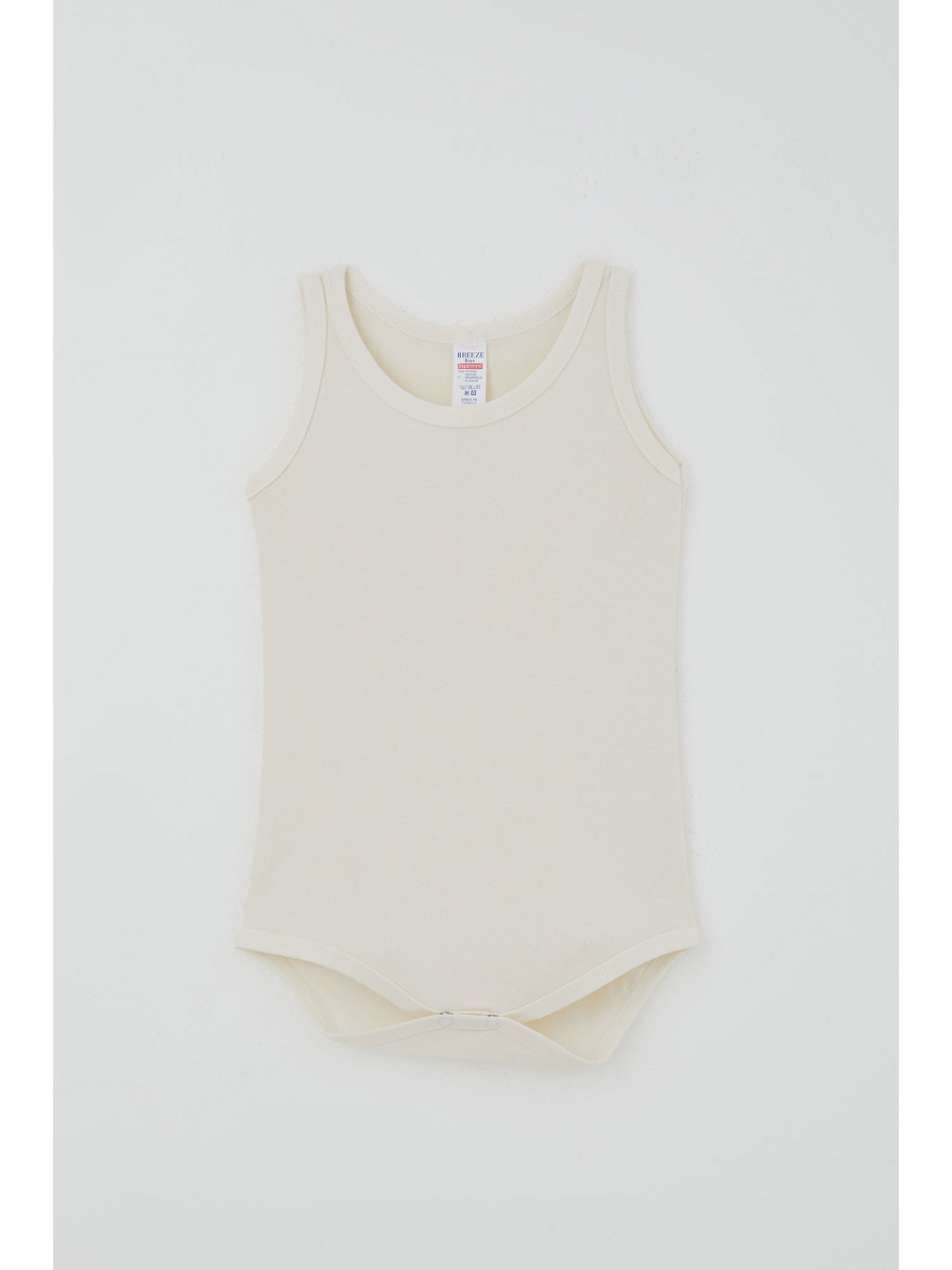 Erkek Çocuk Çıtçıtlı Atlet Zıbın Body Basic Ekru (1-3 Yaş)