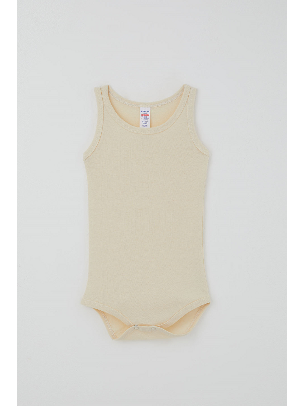 Ekru Erkek Çocuk Çıtçıtlı Atlet Zıbın Body Basic Krem (1-3 Yaş)