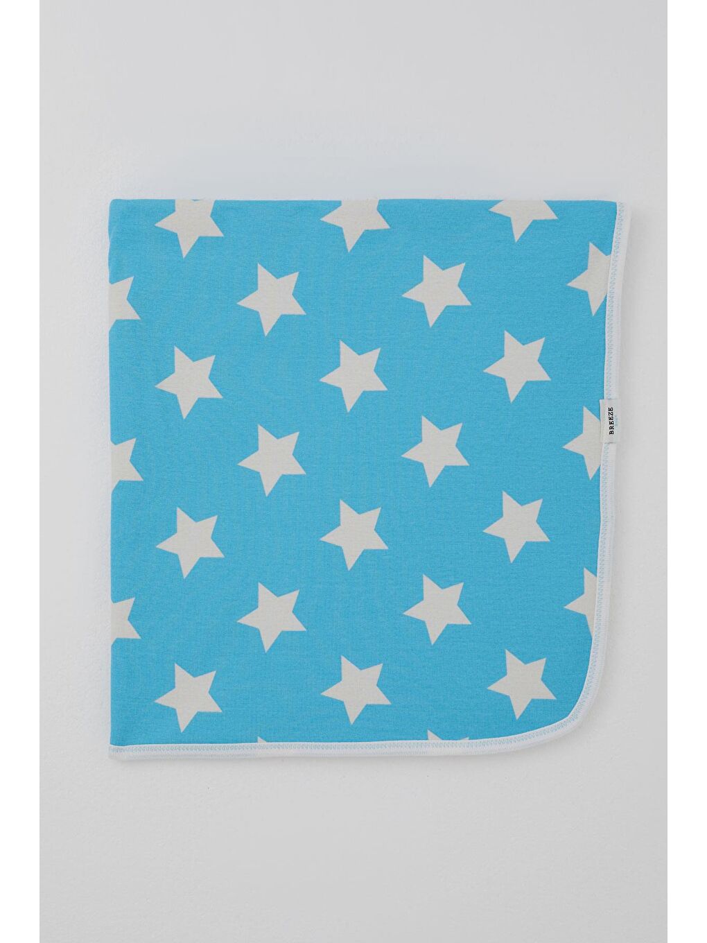 Yenidoğan Bebek Battaniyesi Yıldız Desenli Mavi (76 X 87 Cm)