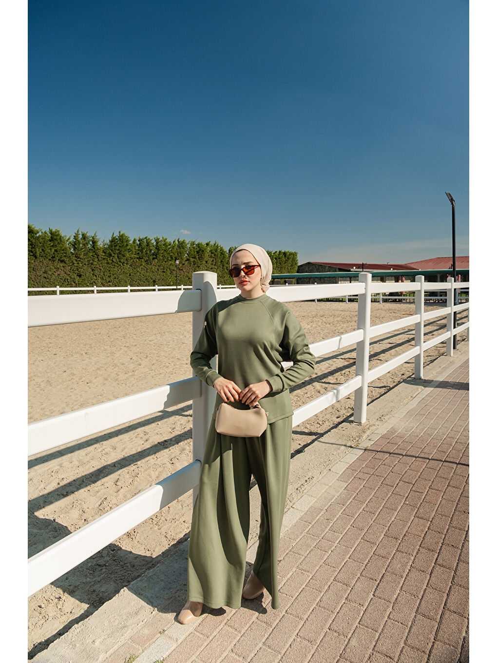 Kadın Yarasa Kol İkili Takım Yeşil-2