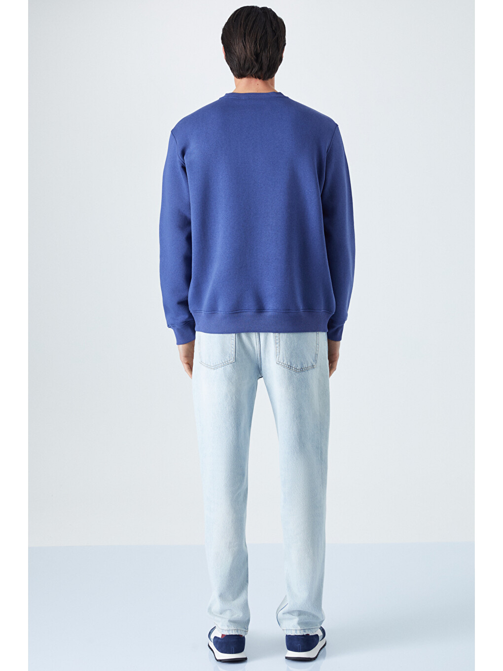 Dane Erkek Organik Kumaşlı Yumuşacık Koyu Mavi Sweatshirt-5