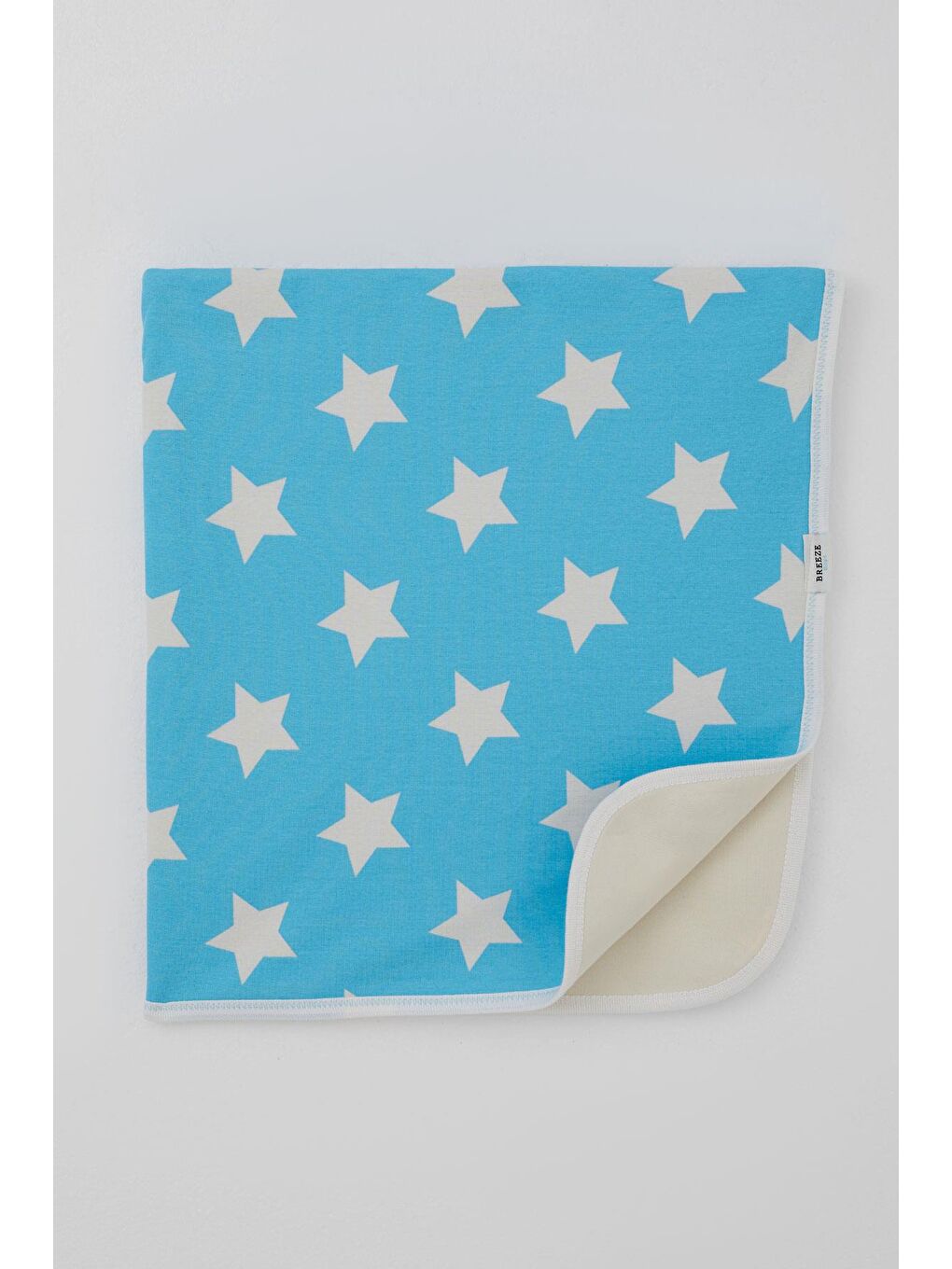 Yenidoğan Bebek Battaniyesi Yıldız Desenli Mavi (76 X 87 Cm)-1