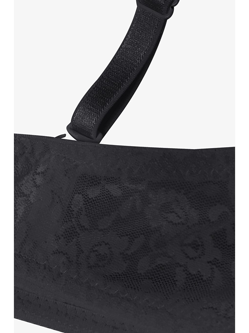 Siyah Kadın Dolgusuz Lez Dantelli Desteksiz Straplez Sütyen-2