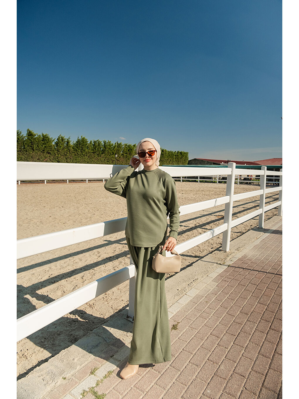 Kadın Yarasa Kol İkili Takım Yeşil-3