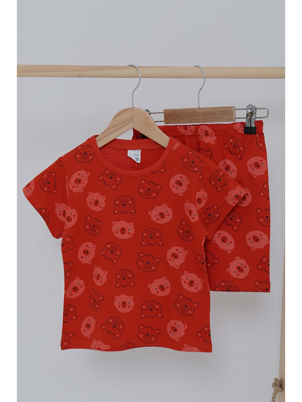 Kırmızı Erkek Çocuk Kirmizi Desenli İkili Takım - 27060-1