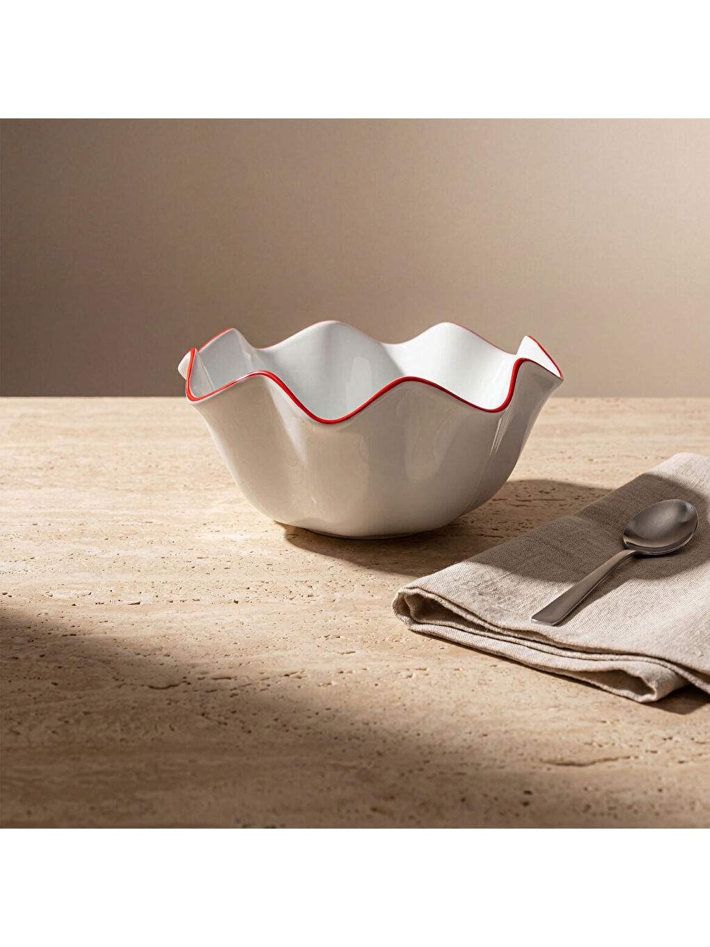 Ekru Rodos 19 Cm Salata Sunumluk Kase 30KMZ-1