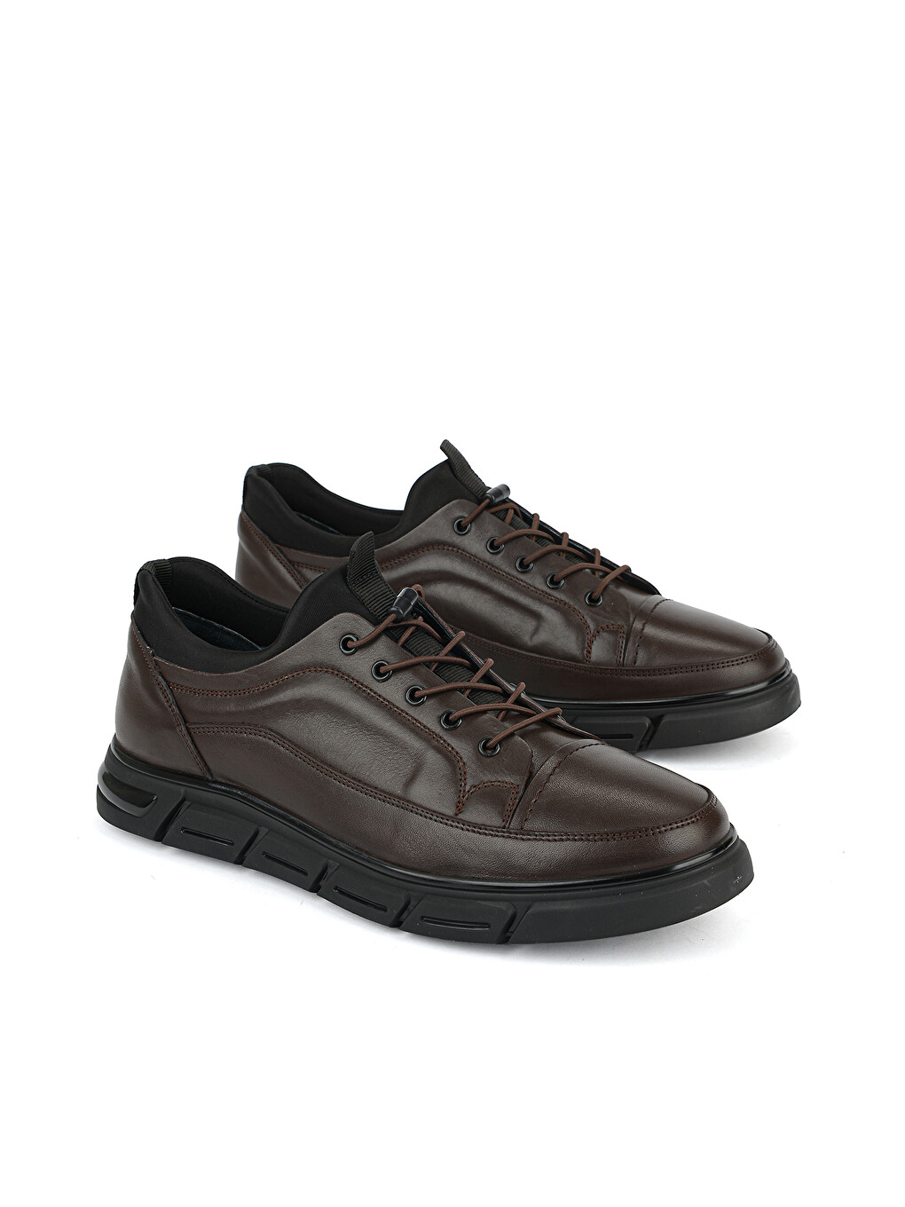 Kahverengi Erkek Hakiki Deri Sneaker 1631053z1822 Kahve-1