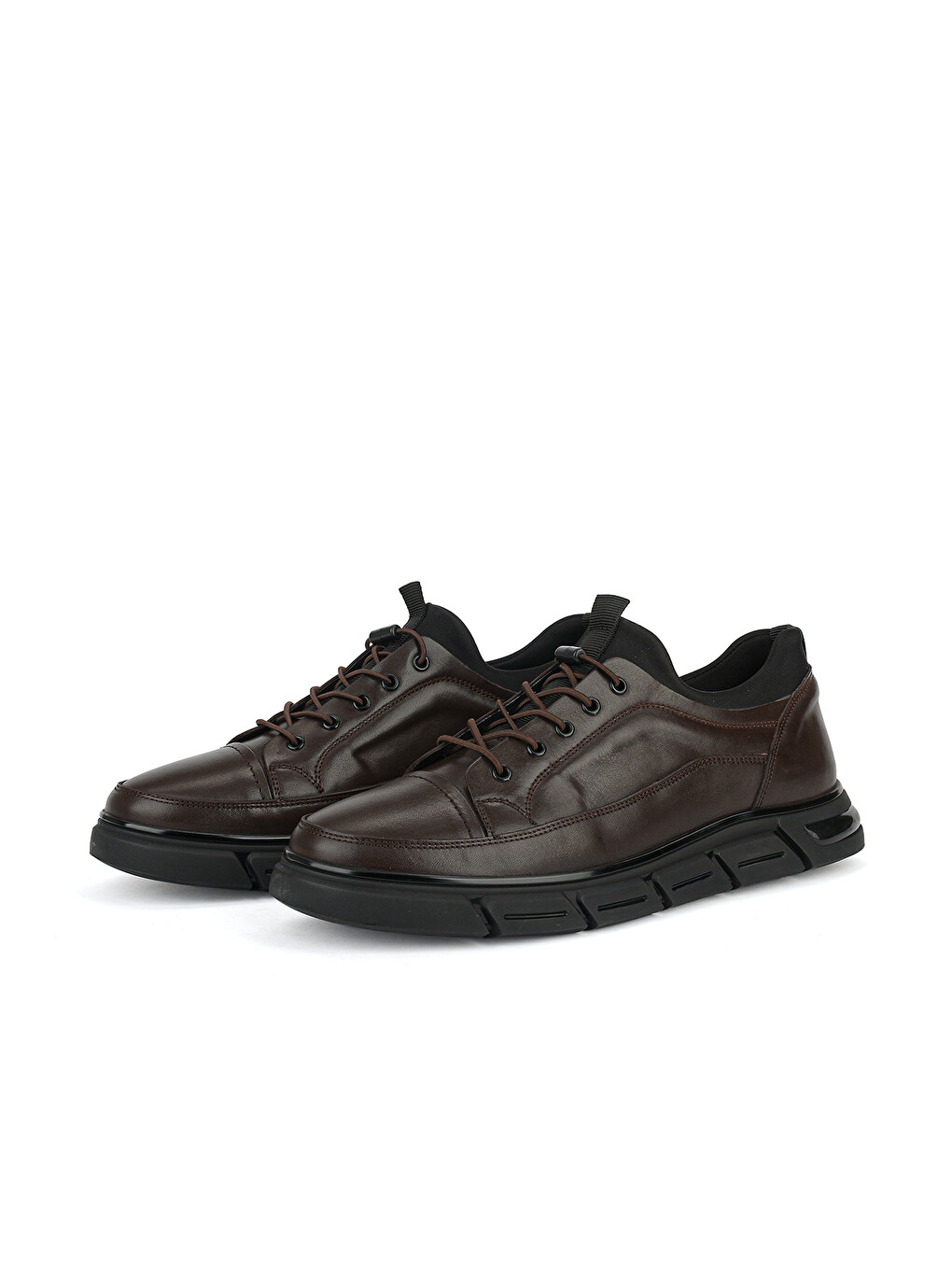 Kahverengi Erkek Hakiki Deri Sneaker 1631053z1822 Kahve-4