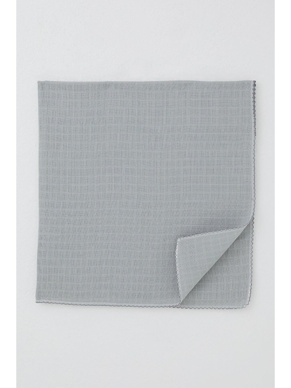 Yenidoğan Bebek Müslin Battaniye Kendinden Desenli Gri (76 X 95 Cm)-1