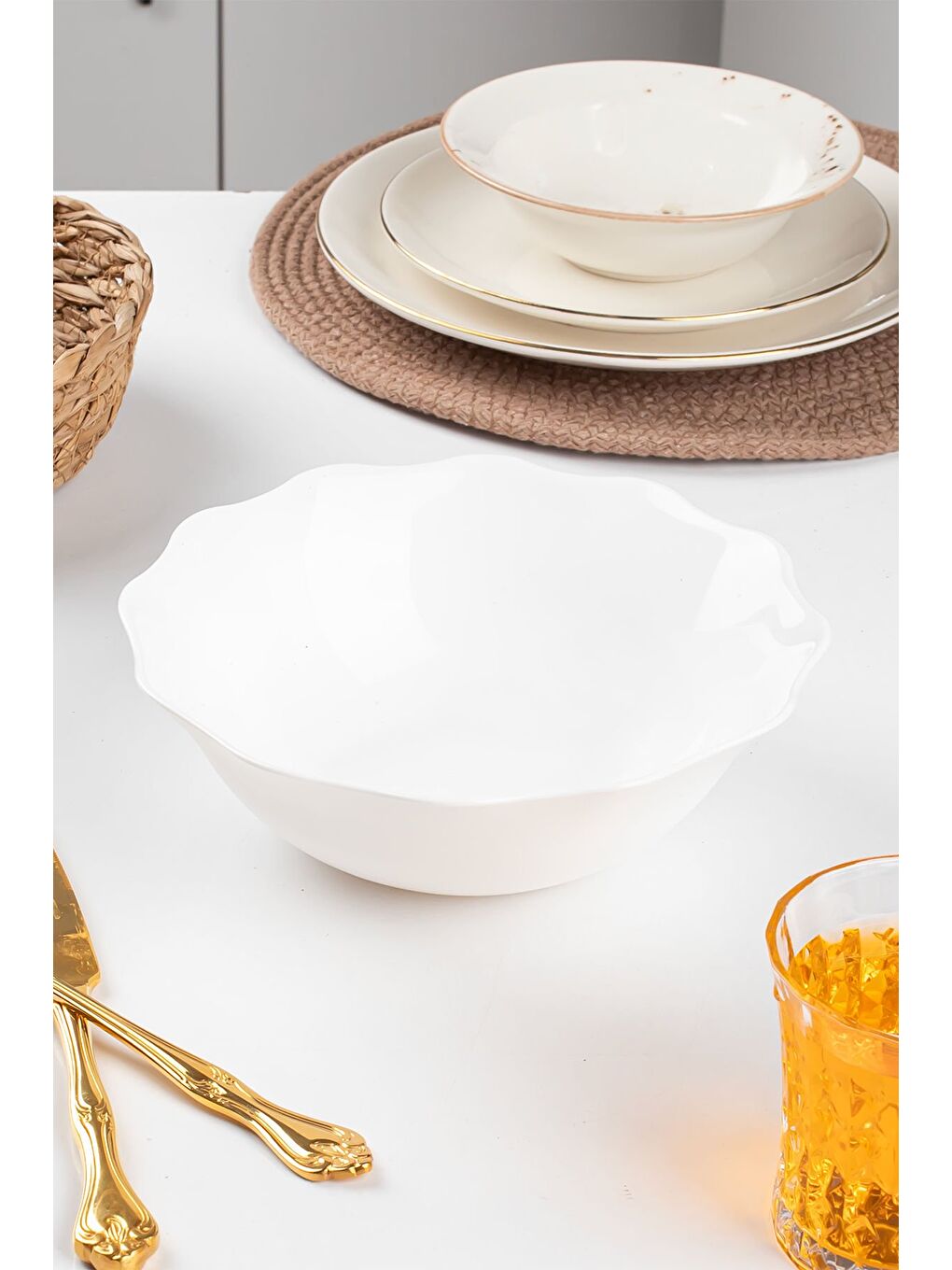 Beyaz Porselen Kase 20 cm-1