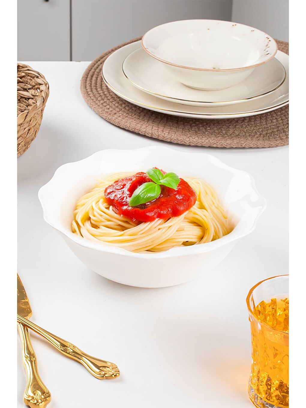 Beyaz Porselen Kase 20 cm-2