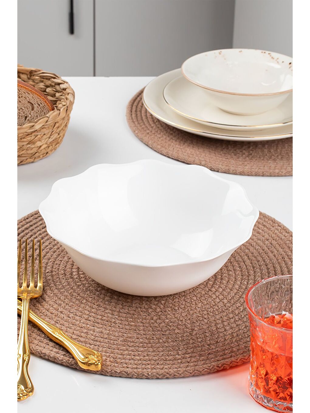 Beyaz Porselen Kase 20 cm-3