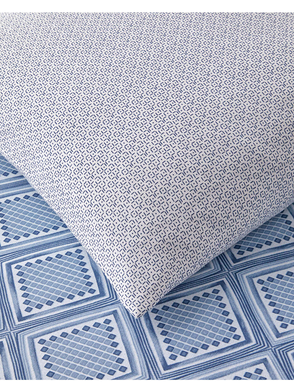 Diamond Twist Kolay Ütülenir Tek Kişilik Nevresim Takımı 160x220 cm Koyu Mavi-3