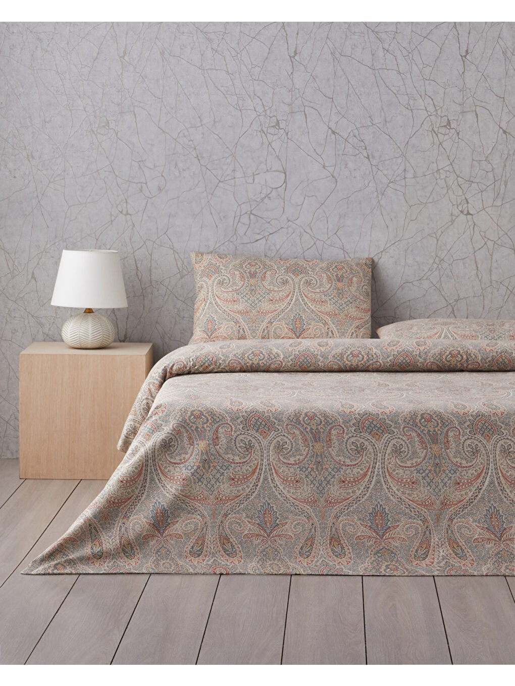 Boho Chic Pamuk Tek Kişilik Nevresim Takımı 160x220 cm Bej