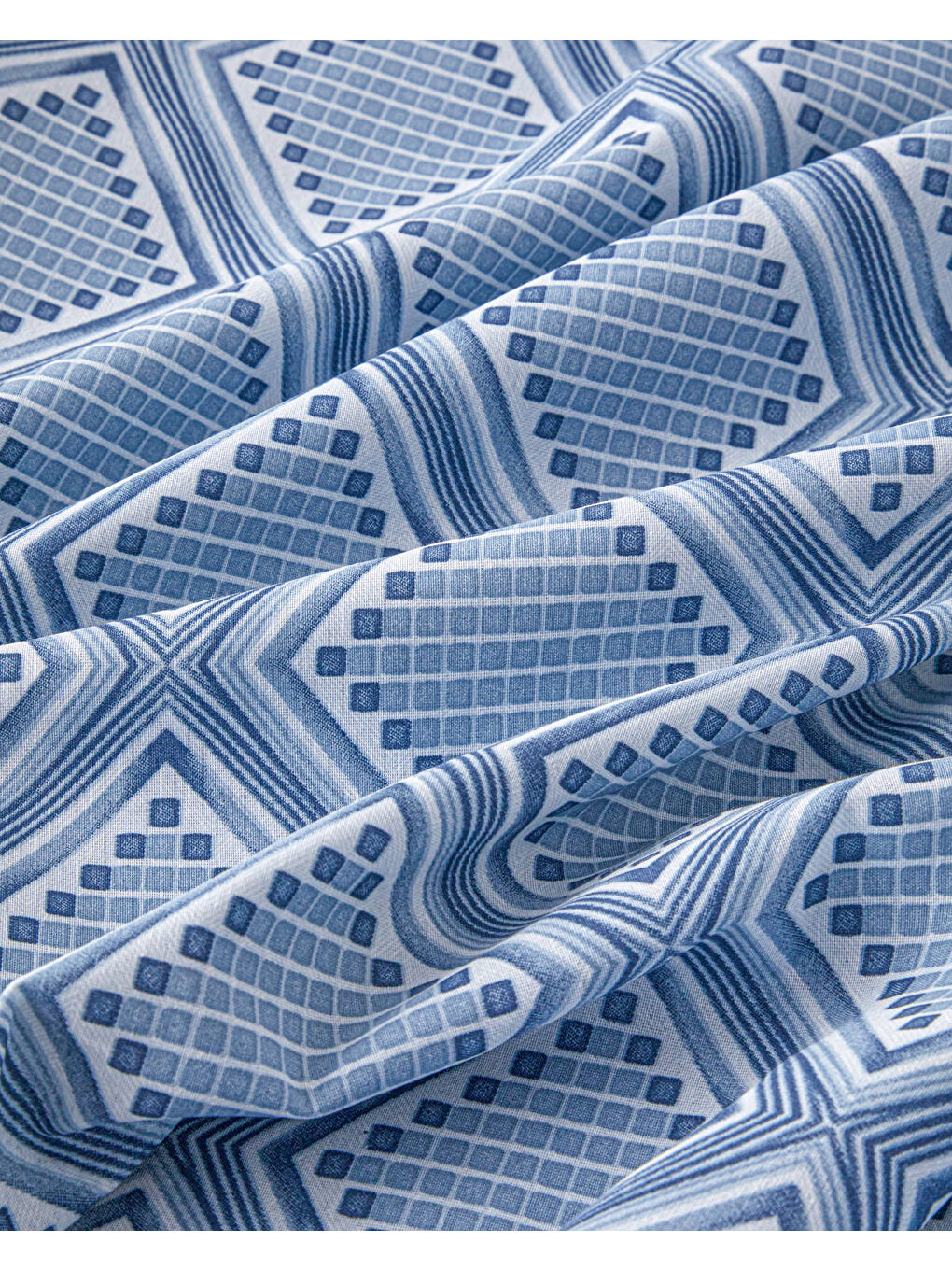 Diamond Twist Kolay Ütülenir Tek Kişilik Nevresim Takımı 160x220 cm Koyu Mavi-4