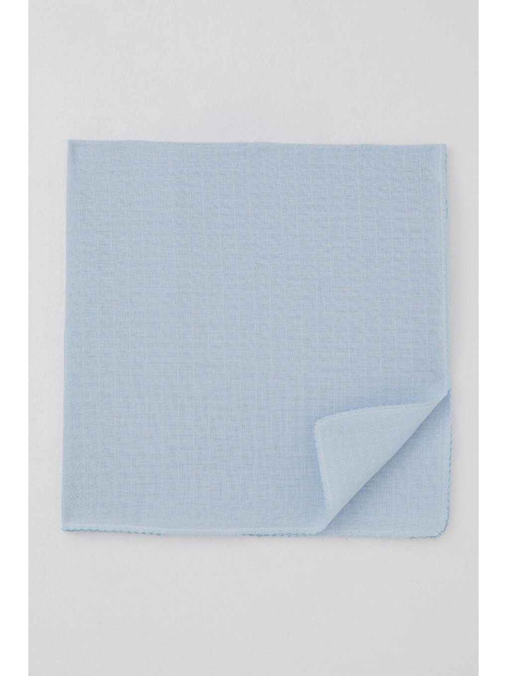 Yenidoğan Bebek Müslin Battaniye Kendinden Desenli Açık Mavi (76 X 95 Cm)-1