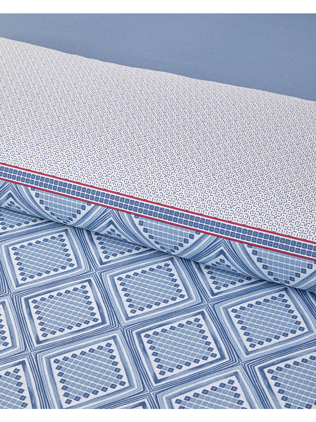 Diamond Twist Kolay Ütülenir Tek Kişilik Nevresim Takımı 160x220 cm Koyu Mavi-5