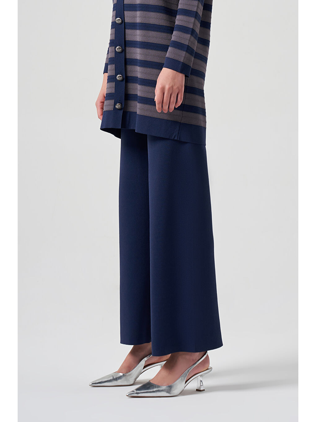 Merserize Bol Paça Pantolon 002 Lacivert-1