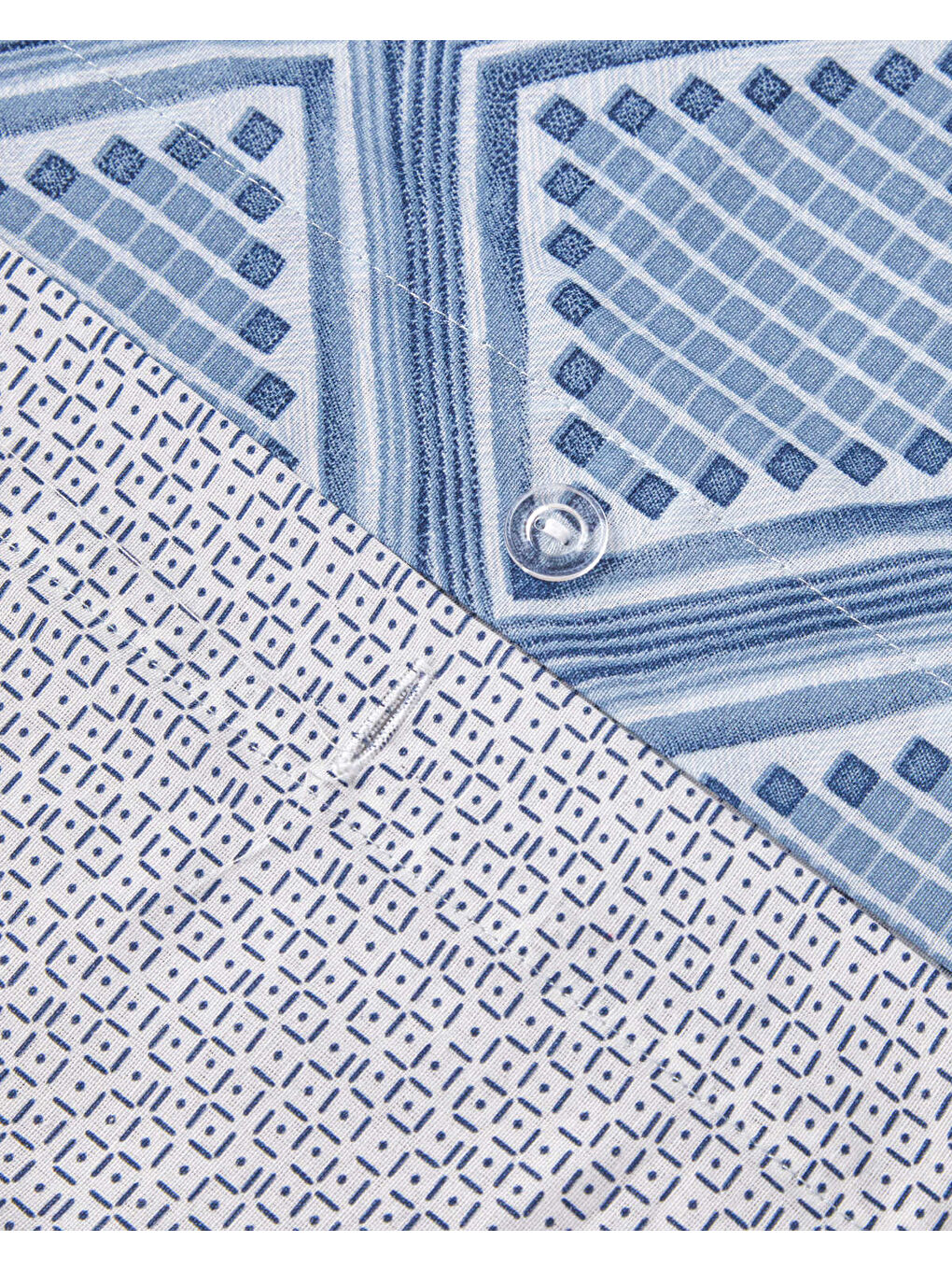 Diamond Twist Kolay Ütülenir Tek Kişilik Nevresim Takımı 160x220 cm Koyu Mavi-6