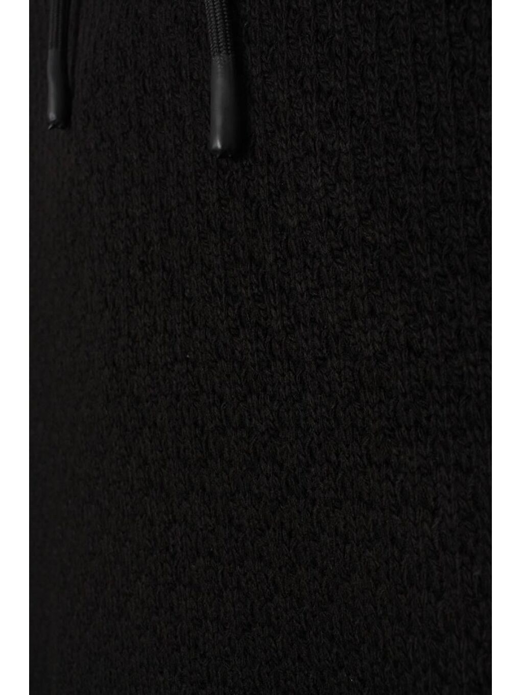 Siyah Triko Garnili Kapüşonlu Sweatshirt-7