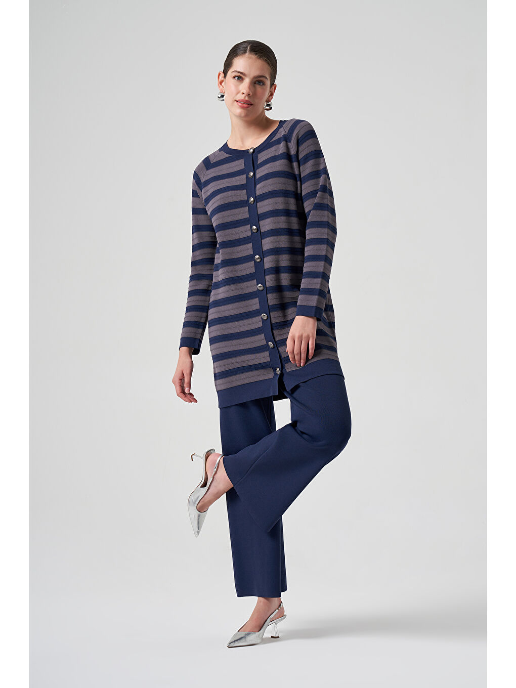 Merserize Bol Paça Pantolon 002 Lacivert-3