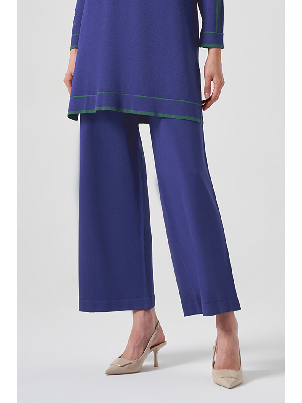 Merserize Bol Paça Pantolon 002 İndigo-2