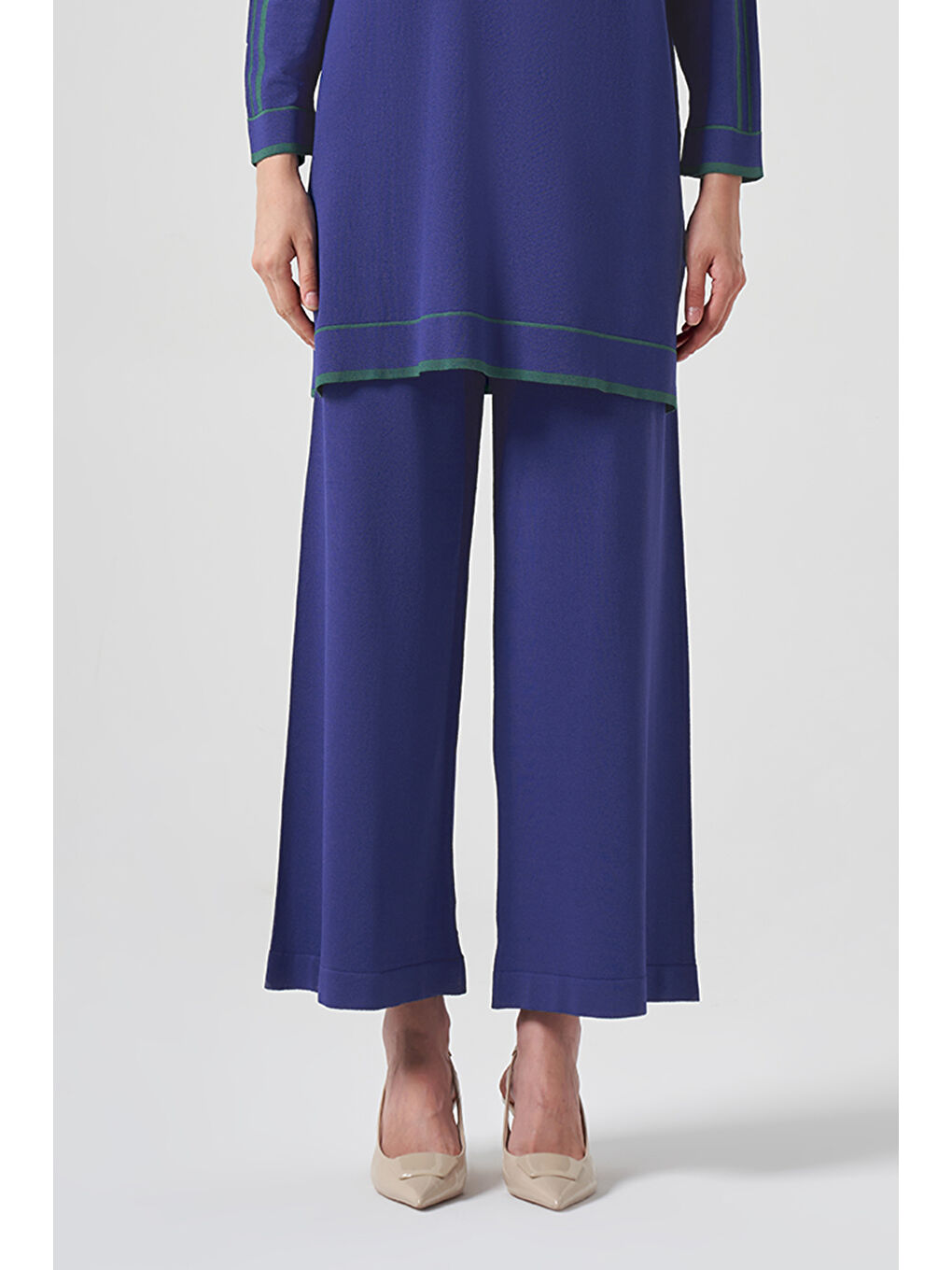 Merserize Bol Paça Pantolon 002 İndigo-3