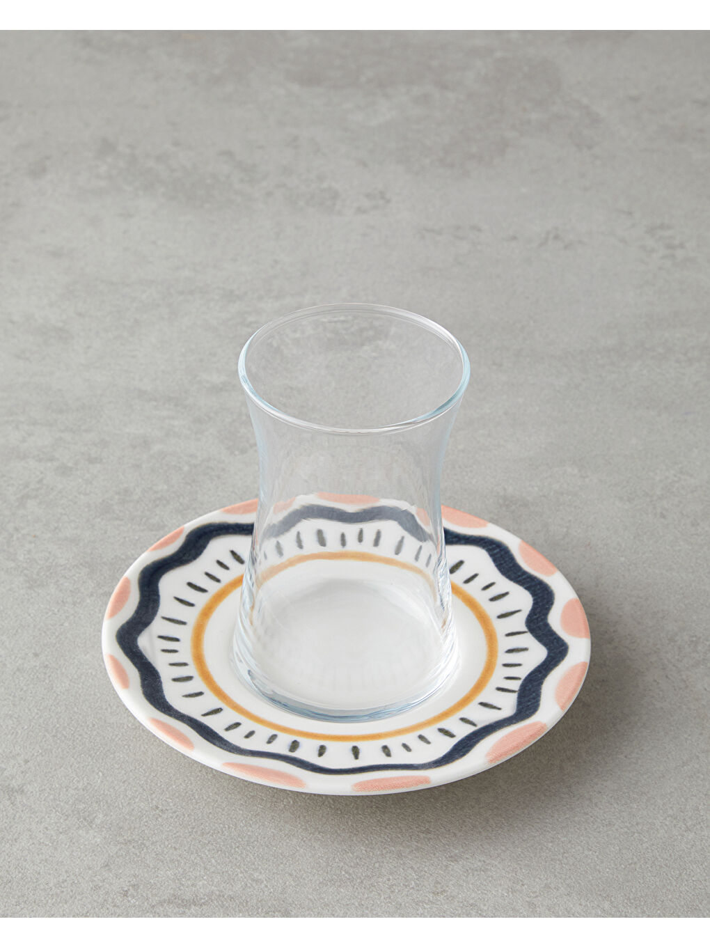 Alvina Porselen 12 Parça 6 Kişilik Çay Seti 165 ml Mavi - Pembe-2