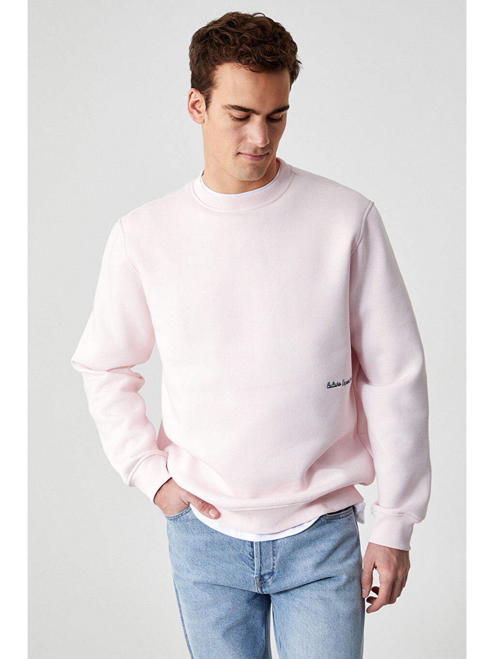 Dane Erkek Organik Kumaşlı Yumuşacık Pembe Sweatshirt-2