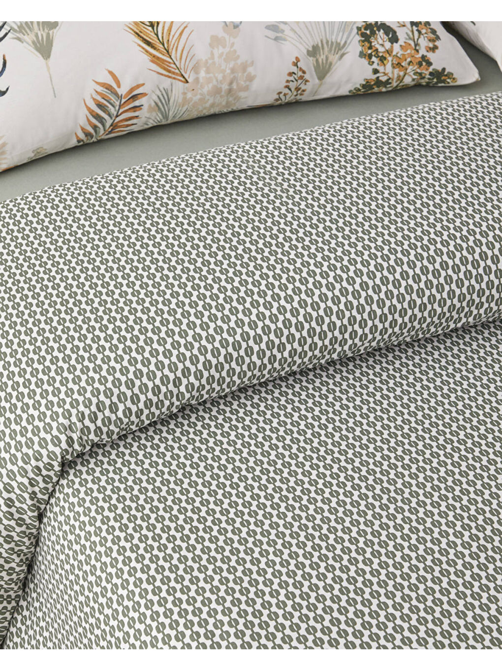 Verdant Dream Pamuk Tek Kişilik Nevresim Takımı 160x220 cm Yeşil-2