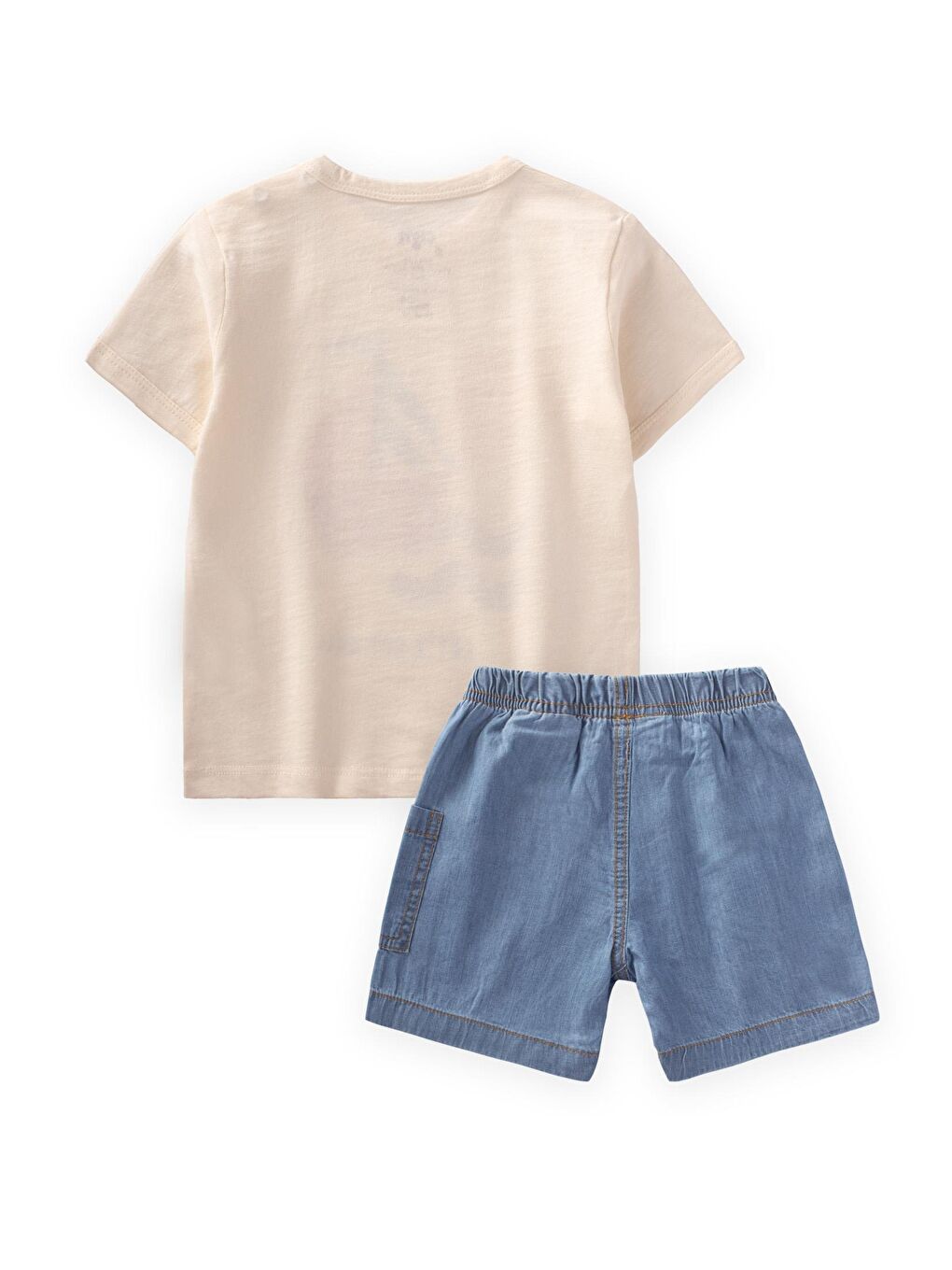 Ekru Erkek Çocuk Baskılı Takım-1